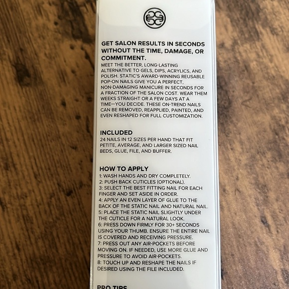 Static Nails Tasted Sugar Coffin reusable nails - Picture 3 of 3